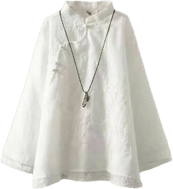 China Style Shirt Vintage Cheongsam Tops Hanfu Women Chaqueta Chinese Traditional Dress Tang Suit Harajuku Embroidery Blouse White Medium