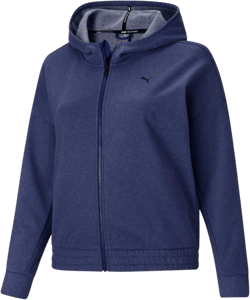 PUMA Womens Train Favorite Fleece Jacket Athletic Outerwear Casual - Blue 3X Blue