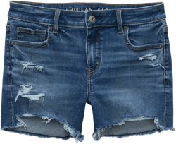 AE Next Level Ripped Low-Rise Denim Midi Short