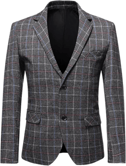Mens Casual Lightweight Blazer Jacket Regular Fit Stretch Sport Coats Vintage Wool Blend Sport Coat Jacket 3XL-cm Grey