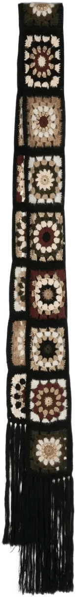 fringed crochet scarf