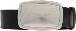 logo-engraved leather belt 