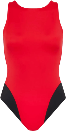 open-back swimsuit