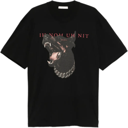 dog-print T-shirt