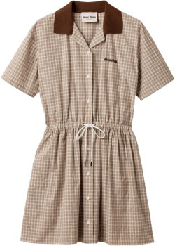 checked mini dress