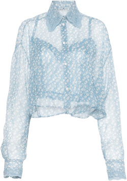 floral-print shirt