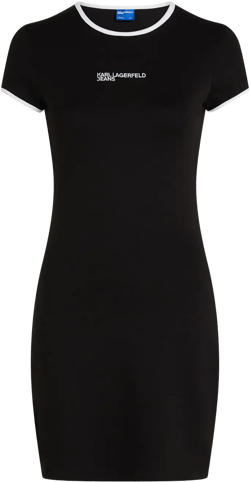 logo-embroidered dress