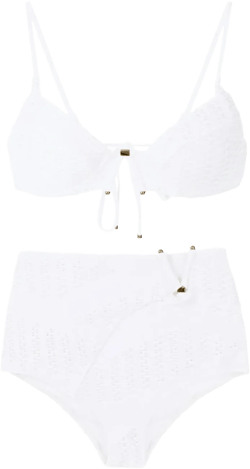open-knit underwire bikini set 