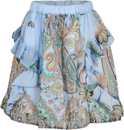 ruffled paisley-print skirt 