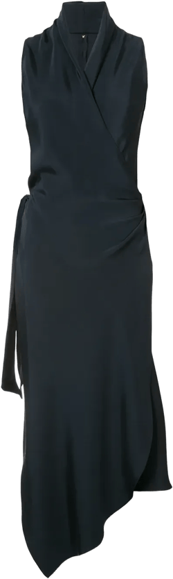 Victor wrap-style silk dress