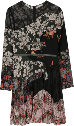 2010 floral-print silk dress