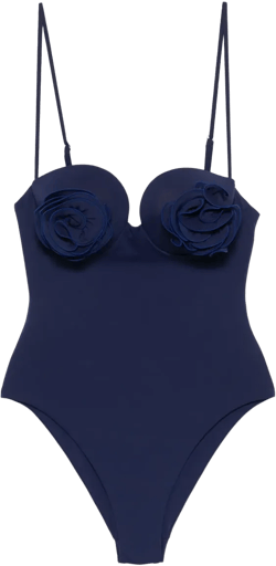 floral-appliqué swimsuit