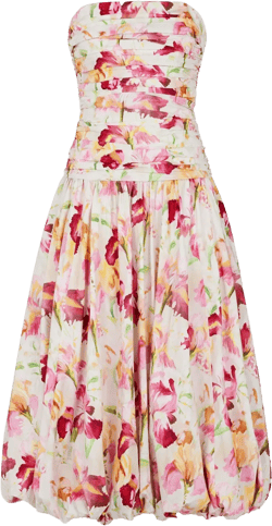 Despina strapless midi dress