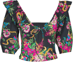 floral-print blouse