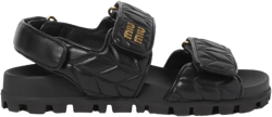 matelassé leather sandals