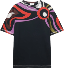 Marmo-print cotton T-shirt
