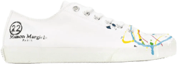 Tabi paint-splatter sneakers