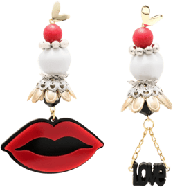 asymmetric drop earrings 