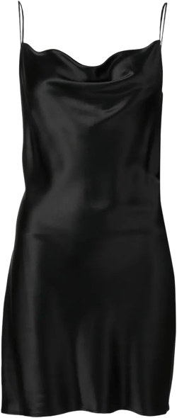cowl-neck slip dress