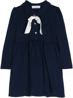 A-line diamond-quilted dress