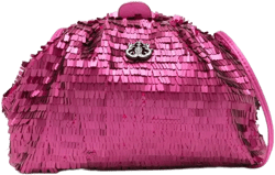 fringed-sequin clutch bag