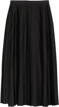 pleated midi skirt