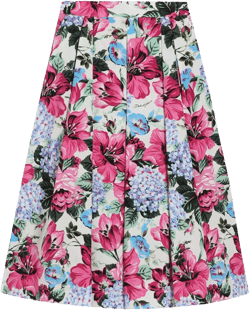 floral-print skirt