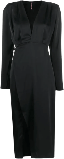 satin wrap mini dress