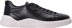 logo-debossed leather low-top sneakers