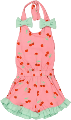 cherry-print playsuit