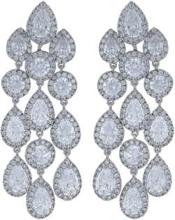 Pear chandelier earrings