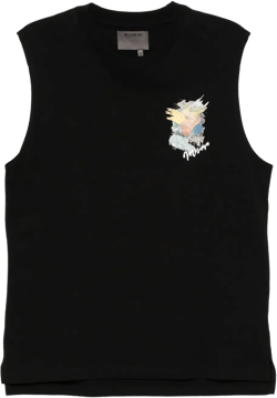 graphic-print vest