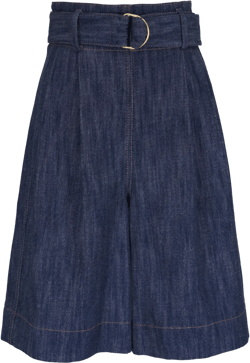 high-waisted denim shorts