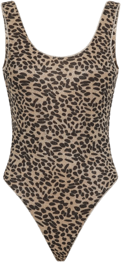 leopard-print swimsuit 