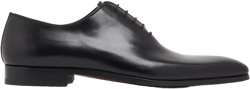 almond-toe leather oxford shoes