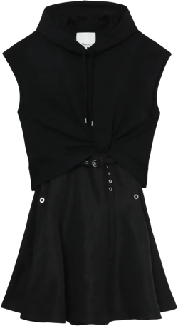 hooded mini dress