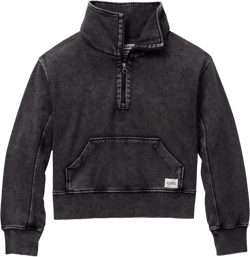 Fair Harbor The Saltaire Half-Zip –– Women's Contemporary Jacket –– Ultrasoft, Midweight, Relaxed Fit X-Large Black