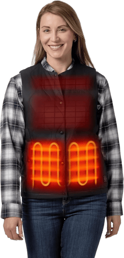 ORORO Women's Ultra Lightweight Heated Vest Liner with 4 Heat Zones, Soft Heated Quilted Vest (Charger Not Included) Small Black