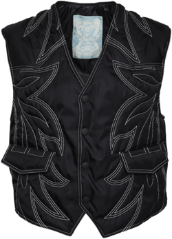 Bally 6302878 Men's Black Western Embroidered Padded Vest MSRP $1455