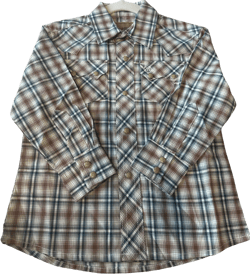 Wrangler Retro Plaid Western Pearl Snap Youth Shirt XXS New