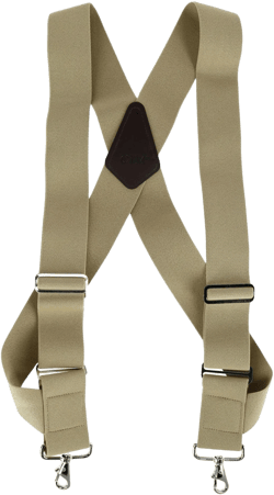 CTM® Men's Elastic Side Clip Metal Swivel Hook Trucker Suspenders