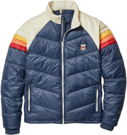 Archive Boreal Puffer Jacket Navy Sunset Colorblock