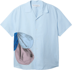 JW Anderson Balloon Embroidery Short Sleeve Shirt (Light Blue)