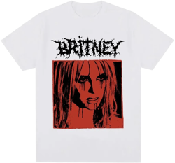 Britney Spears Metal Rock Graphic T-shirt Men Women Fashion