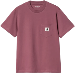 Carhartt WIP Womens Pocket T Shirt Dusty Fuchsia