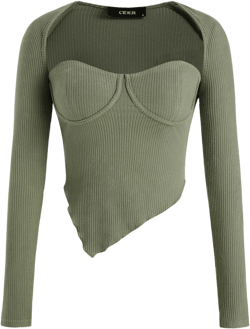 Sweetheart Asymmetrical Tube Top & Shrug