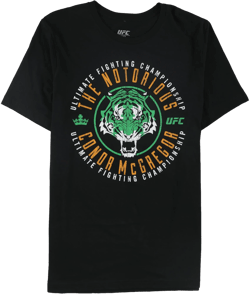 UFC Mens McGregor Tiger Graphic T-Shirt, Black, Medium