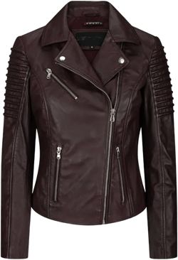 Slim Fitted Soft Leather Biker Jacket In White