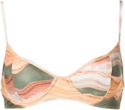 Fiji printed bikini top