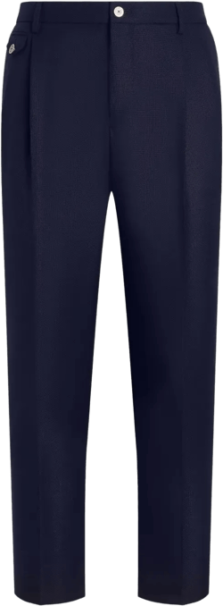 straight-leg tailored trousers
